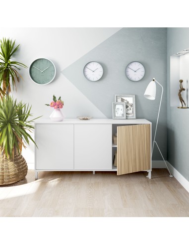 Aparador 3 puertas Blanco artik/Natur...