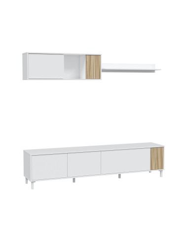 Salón mueble TV Blanco artik/Natur...