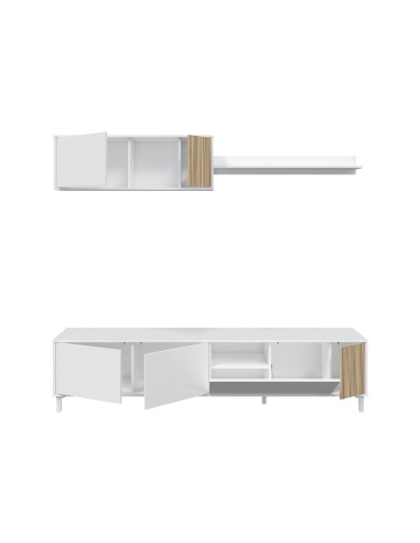 Salón mueble TV Blanco artik/Natur...