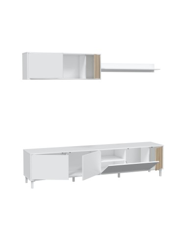 Salón mueble TV Blanco artik/Natur...