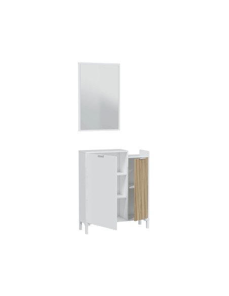 Recibidor 2 p + espejo Blanco artik/Natur TEMPUS
