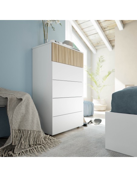 Sinfonier 5 cajones Blanco Artik/Natur TEMPUS