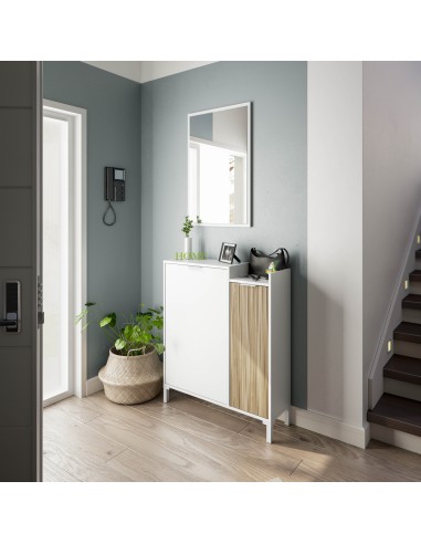 Recibidor 2 p + espejo Blanco...