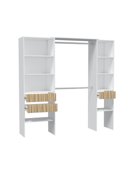 Vestidor 3 cajones Blanco Artik/Natur TEMPUS