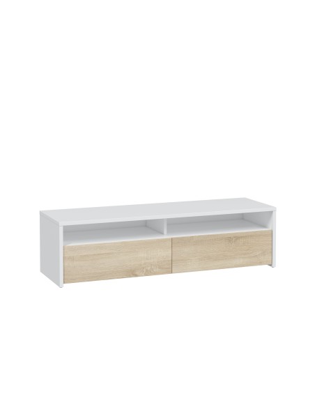 Mueble TV 2 Puertas Blanco Artik/Roble canadian TOKIO