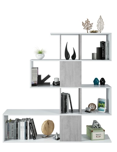 Estantería Blanco Artik/Cemento ELFOS... Estantería Blanco Artik/Cemento ELFOS...