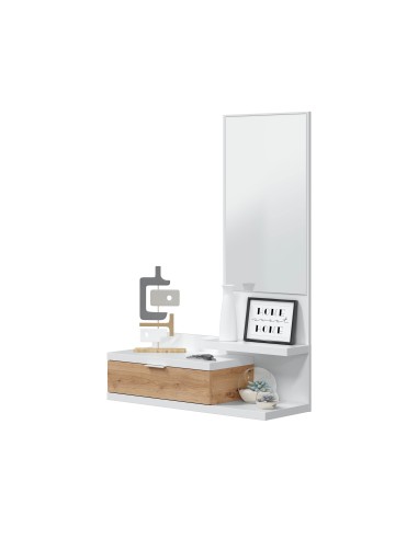 Recibidor 1 Cajón + Espejo Blanco...