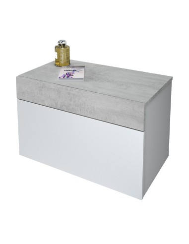 Cabezal + 2 Mesitas 1 cajón - Blanco...