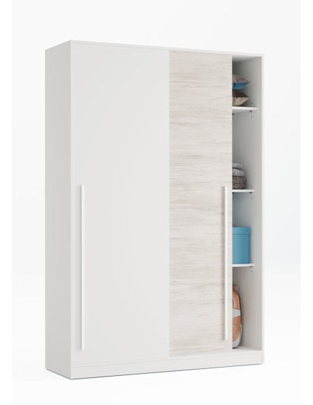 Armario MAX 2 Puertas correderas - Blanco Artik/Velho
