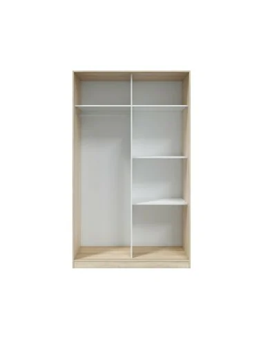 Armario NOON PLUS  2 Puertas correderas Roble Canadian - Blanco Artik