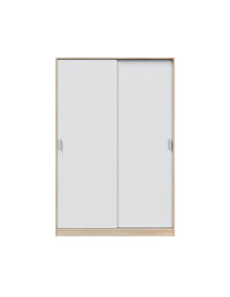 Armario NOON PLUS  2 Puertas correderas Roble Canadian - Blanco Artik