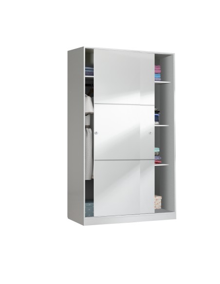 Armario MAX 2 Puertas correderas anchas - Blanco brillo