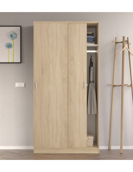 Armario 2 Puertas correderas Roble Canadian
