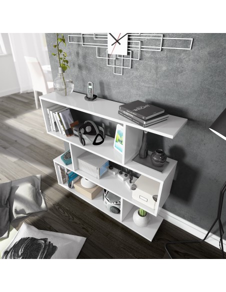 Estantería baja blanco brillo DANERYS