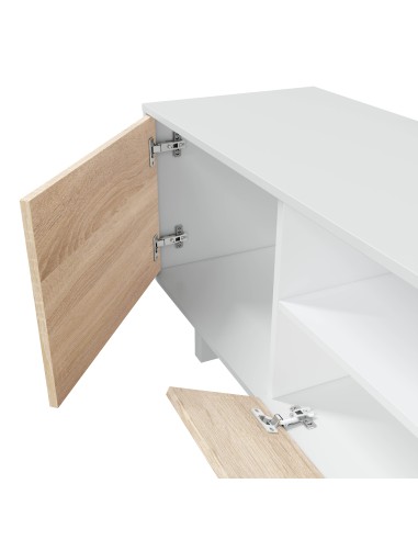 Salón TV Blanco Brillo/Roble Canadian...