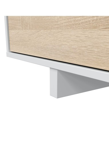 Salón TV Blanco Brillo/Roble Canadian...