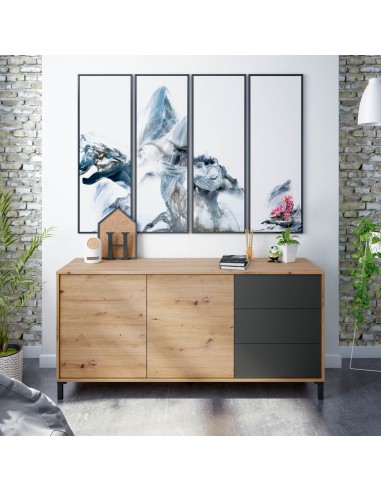 Aparador 2 Puertas + 3 Cajones Roble...