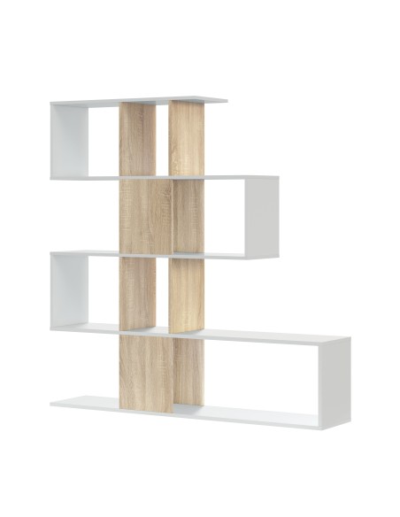 Estantería Blanco Artik/Roble Canadian ELFOS PLUS