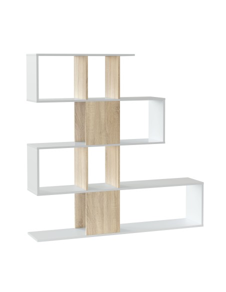 Estantería Blanco Artik/Roble Canadian ELFOS PLUS