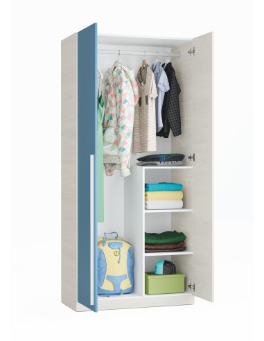 Armario JUVENIL AZUL 2 Puertas Blanco...