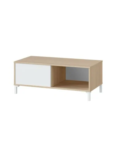 Mesa de centro auxiliar Roble Canadian - Blanco Artik - URBAN PLUS