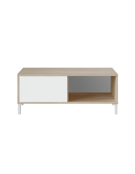 Mesa de centro auxiliar Roble Canadian - Blanco Artik - URBAN PLUS