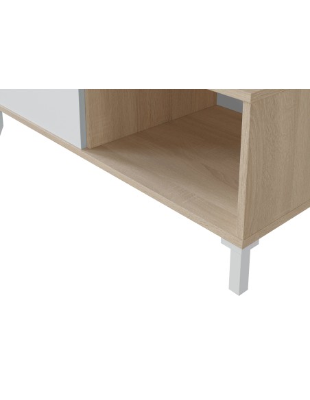 Mesa de centro auxiliar Roble Canadian - Blanco Artik - URBAN PLUS