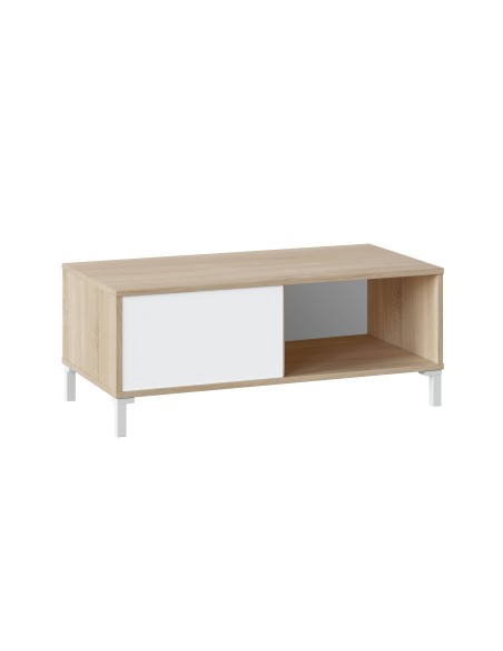 Mesa de centro auxiliar Roble Canadian - Blanco Artik - URBAN PLUS