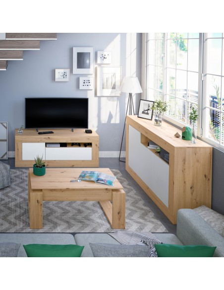 Buffet 3 Puertas Roble Nodi/Blanco Artik VELHO