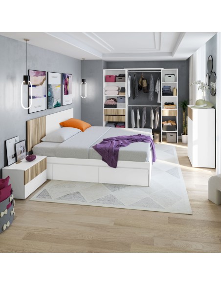 Cabezal + 2 mesitas Blanco Artik/Natur TEMPUS