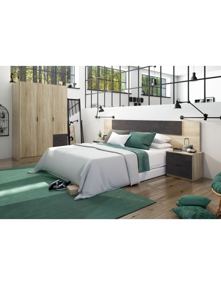 Armario LC 3 Puertas + 3 Cajones Roble Canadian/Oxido