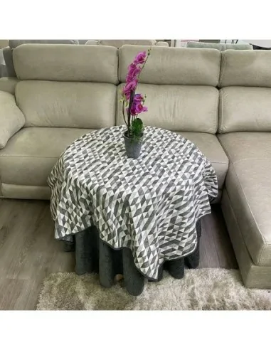 Ropa Mesa Redonda Chenilla Costura... Ropa Mesa Redonda Chenilla Costura...