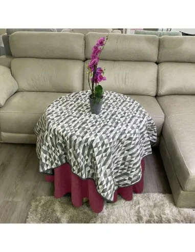 Ropa Mesa Redonda Chenilla Costura...