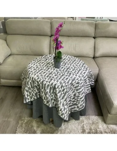 Ropa Mesa Redonda Chenilla Costura...