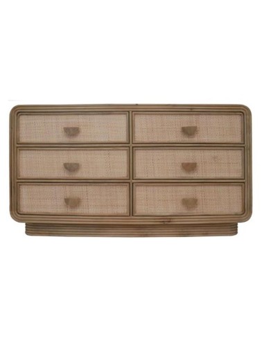 Comoda Madera Ratan 160x42x88