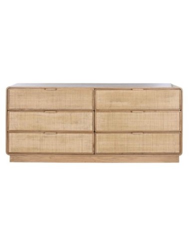 Comoda Roble Ratan 182x45x81 Natural