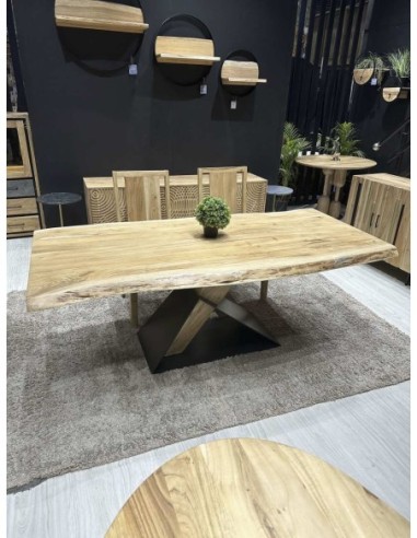 Mesa Comedor Acacia Metal 200x100x76