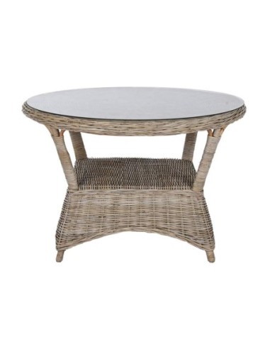 Mesa Comedor Ratan 120x120x82 Cristal...