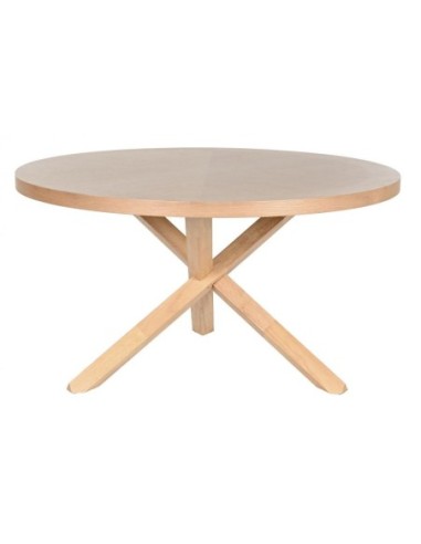 Mesa Madera Caucho 137x137x75 Natural