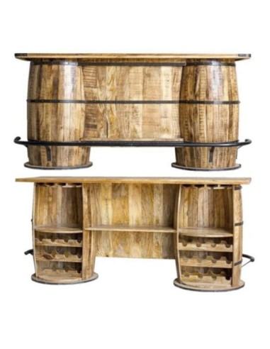 Mueble Bar Mango Metal 180x60x100 Barril