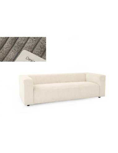 Sofa Poliester 224x95,5x66,5 Pana Gris Claro