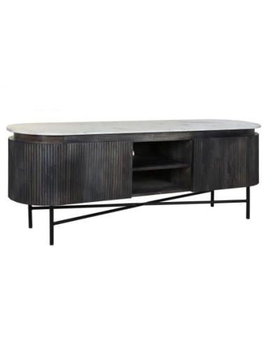 Mueble Tv Mango Marmol 150x41x54 Negro