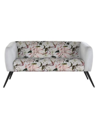 Sofa Poliester Metal 140x71x71 Flores Beige