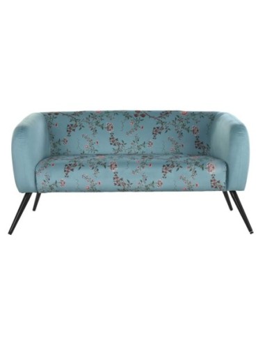 Sofa Poliester Metal 140x71x71 Flores Rama Verde