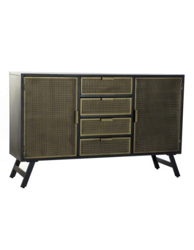 Buffet Metal 144,5x42x91,5 Rejilla Negro