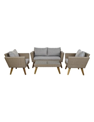 Sofa Set 4 Ratan Sintetico 137x66x73 Exterior