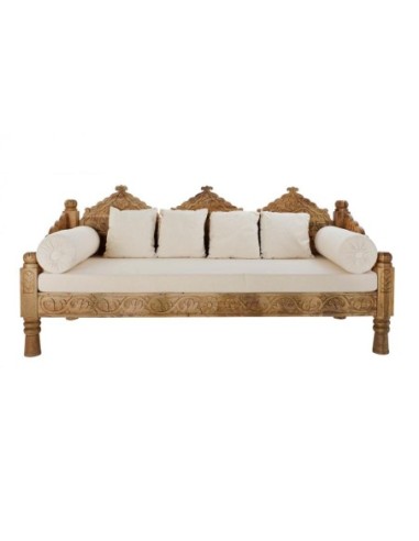 Sofa Mango Poliester 190x77x90 Natural