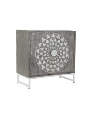 Aparador Mango Metal 81x38x81 Mandala Gris