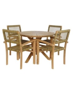 Mesa Set 5 Teca 100x100x75...