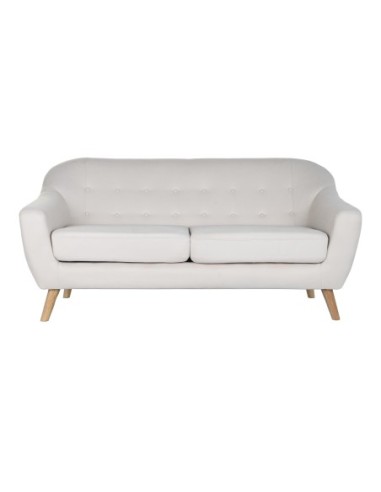 Sofa Poliester Rubberwood 172x82x82 3 Plazas Crema